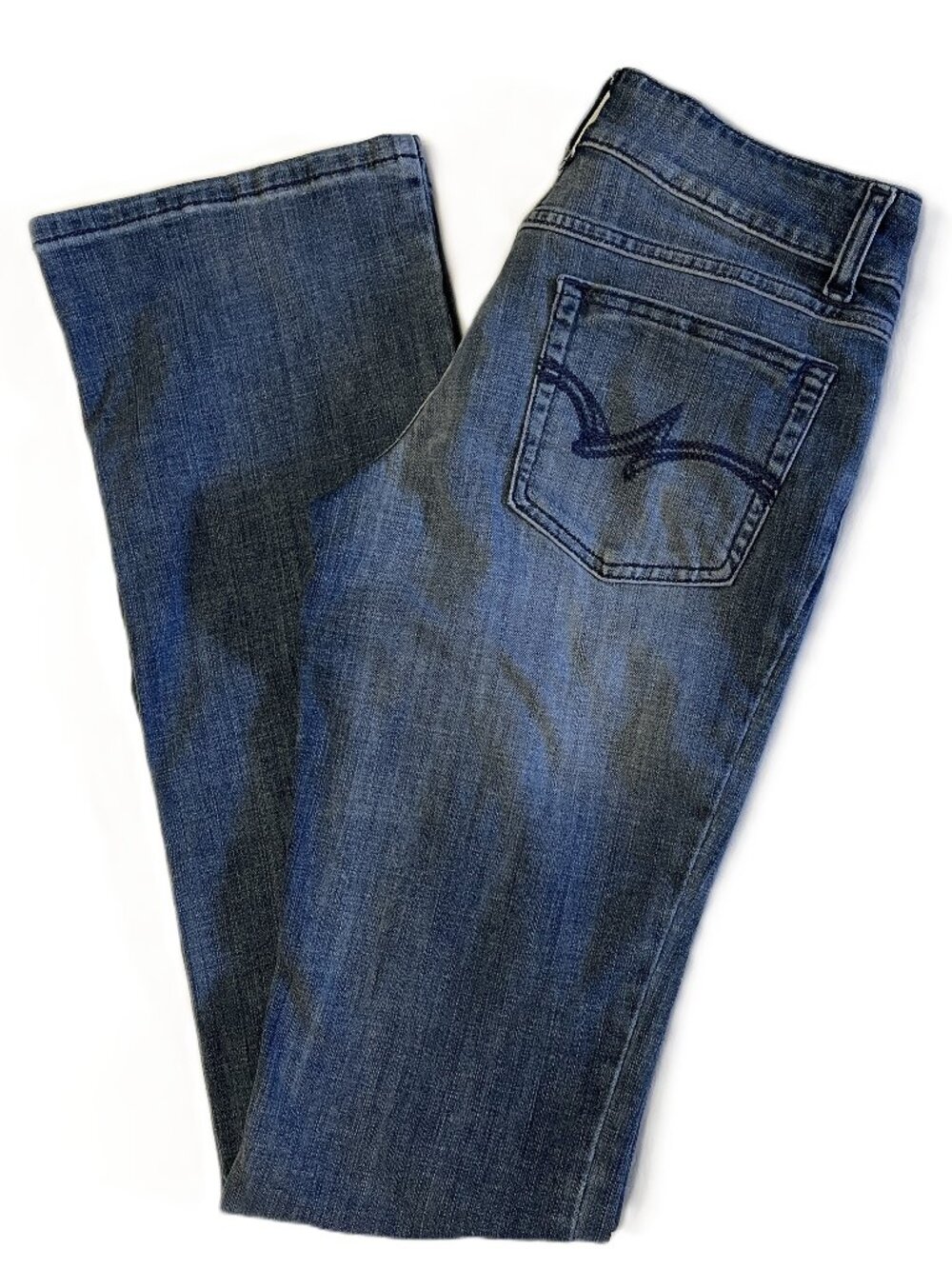 Wrangler Jeans Women's Sz 3/36 Bootcut Blue Mid Rise 09MWZMB Med Wash Stretch